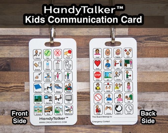 HandyTalker® - Help Your Non Verbal Kids Communicate! AAC Portable Device, Waterproof,  picture communication board.