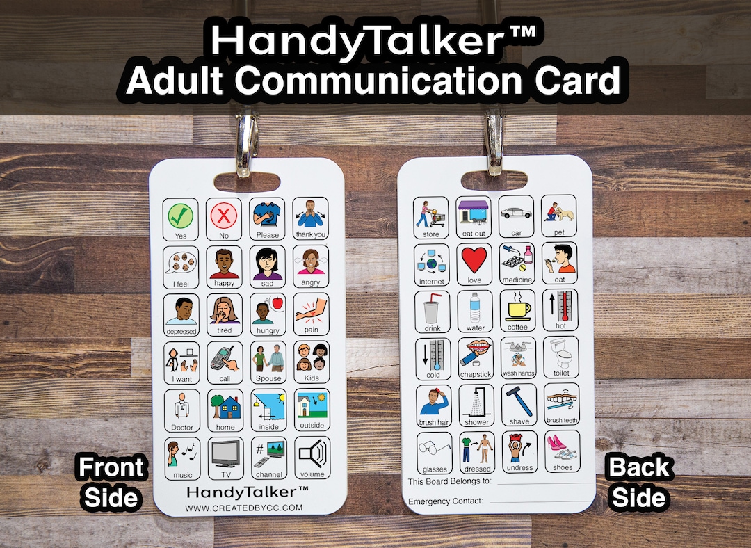 Handytalker® Communication Board for Non Verbal Adults AAC Portable Device, Picture