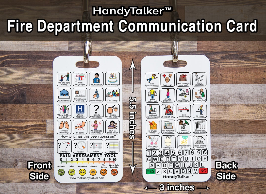 Communication Fireboard Fire Department Communication Board: Portable AAC Device - Etsy