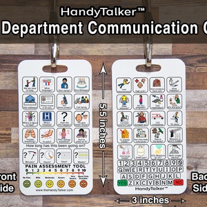 Tablero de comunicación HandyTalker® para departamentos de bomberos. Dispositivo portátil AAC, tablero de comunicación con imágenes.