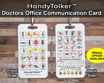 Doctors Office Communication Board: Non Verbal Communication Aid