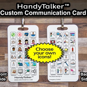 HandyTalker® CUSTOM Communication board for non verbal adults or children! AAC Portable