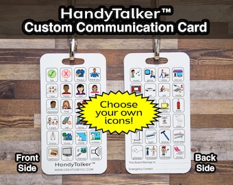 HandyTalker® CUSTOM Communication board for non verbal adults or children! AAC Portable