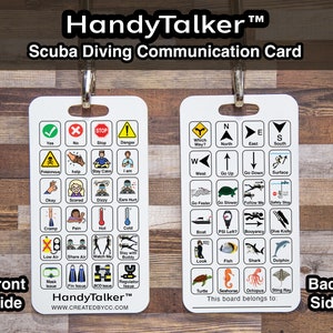 HandyTalker® Scuba Diving Communication Board! Easy communication under water! Scuba diving signs, communicate underwater