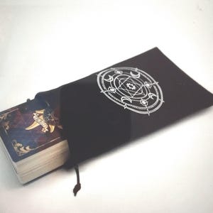 Fluwelen zakje voor tarotkaarten voor kleinere kaarten: 17,5 x 11,5 cm