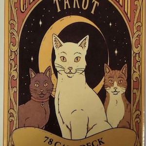 Les chats gouvernent la terre Tarot (païen) - 78 cartes outil de divination féline 20 x 6 cm ou 4 x 2 1/4 po.