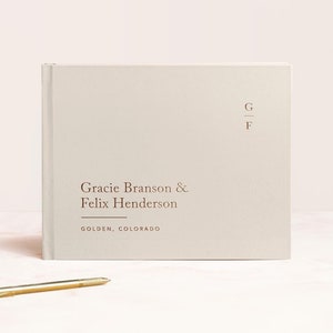 Wedding Guest Book | Photo Booth Ideas | Wedding Photo Album | Foil | Reception Sign-in | Hardcover Guestbook | Design: Classic Romance