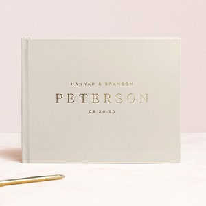 Wedding Guest Book | Neutral Guestbook | Album for Wedding | Wedding Sign In Book | Guestbook Foil | Lined Pages | Design: Chic Simplicity