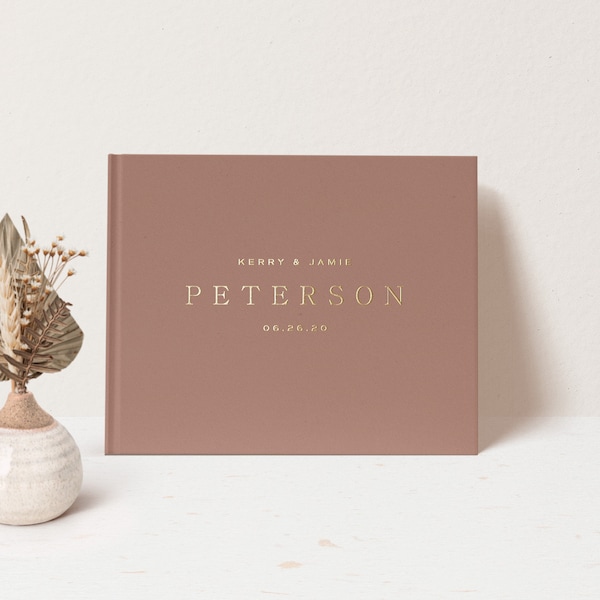 Wedding Guest Book | Minimalist Guestbook | Album for Wedding | Wedding Sign In Book | Guestbook Foil | Design: Chic Simplicity