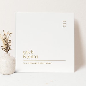 Wedding Guest Book | Neutral Guestbook | Album for Wedding | Wedding Sign In Book | Guestbook Foil | Lined Pages | Design: Minimal