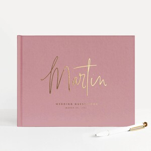 Wedding Guest Book | Gold Foil Guestbook | Album for Wedding | Wedding Sign In Book | Guestbook Foil | Lined Pages | Design: Modern Type