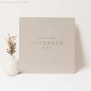 Wedding Guest Book | Neutral Guestbook | Album for Wedding | Wedding Sign In Book | Guestbook Foil | Lined Pages | Design: Chic Simplicity