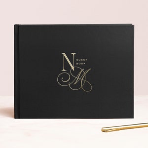 Wedding Guest Book | Neutral Guestbook | Album for Wedding | Wedding Sign In Book | Guestbook Foil | Lined Pages | Design: Modern Art