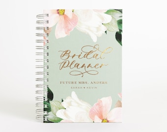 Wedding Planner | Personalized Notebook Planner | Custom Bridal Shower Gift | Real Foil Book | Gift for Bride | Design: Blushing Bride