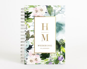 Wedding Planner | Personalized Wedding Planning Book | Custom Bridal Shower Gift | Foil Book | Gift for Bride | Design: Watercolor Formal