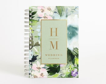 Wedding Planner | Personalized Floral Planning Book | Custom Bridal Shower Gift | Foil Book | Gift for Bride | Design: Watercolor Formal