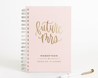 Wedding Planner | Personalized Wedding Planning Book | Pink Foil Bridal Shower Gift | Engagement Gift | Gift for Bride | Design: Future Mrs