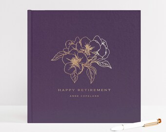 Caricature from photo retirement guestbook guest book with retirement wishes Retirement Guest Book