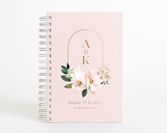 Wedding Planner | Personalized Wedding Notebook | Custom Bridal Shower Gift | Real Foil Book | Gift for Bride | Design: Modern Floral