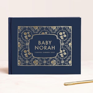 Baby Shower Guest Book Floral Guestbook Album for Baby Shower Sign In Book Gift for Mom Shower Ideas | Design: Garden Party Baby Shower