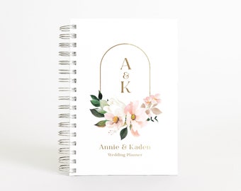 Wedding Planner | Personalized Wedding Notebook | Custom Bridal Shower Gift | Real Foil Book | Gift for Bride | Design: Modern Floral