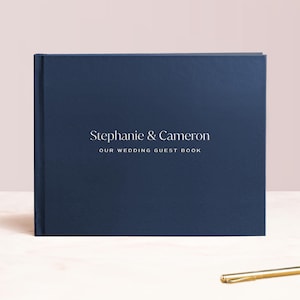 Wedding Guest Book | Gold Foil Guestbook | Album for Wedding | Wedding Sign In Book | Guestbook Foil | Lined Pages | Design: Simple Modern