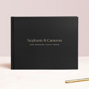 Wedding Guest Book | Gold Foil Guestbook | Album for Wedding | Wedding Sign In Book | Guestbook Foil | Lined Pages | Design: Simple Modern