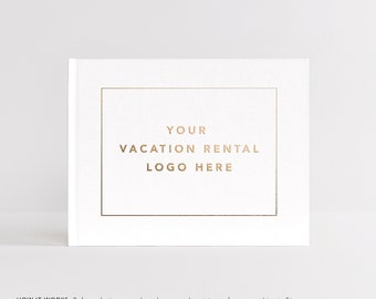 Custom Guest Book | Your Vacation Rental Logo Here | Custom Air BnB VRBO Guestbook | Business Logo | Photo Album | Design: Your Design Here