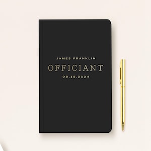 Officiant Book | Officiant Gift | Wedding Officiant Gift | Marriage Commissioner Booklet Journal | Soft Cover| Design: Chic Simplicity