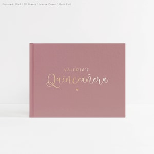 Quinceañera Guest Book |  Gift Idea | Album for Party | Sign In Book | Quinceanera Ideas | Guestbook Foil | Sweet 15 | Design: Quinceanera