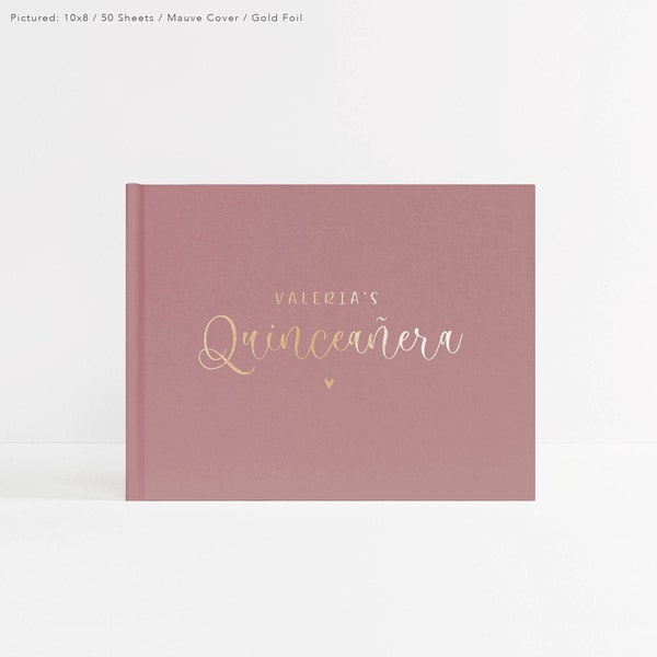 Quinceañera Guest Book |  Gift Idea | Album for Party | Sign In Book | Quinceanera Ideas | Guestbook Foil | Sweet 15 | Design: Quinceanera