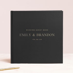 Wedding Guest Book | Wedding Gift Idea | Album for Wedding | Wedding Sign In Book | Guestbook Foil | Lined Pages | Design: Chic Simplicity