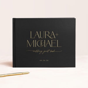 Wedding Guest Book | Neutral Guestbook | Album for Wedding | Wedding Sign In Book | Guestbook Foil | Design: Simple Elegance