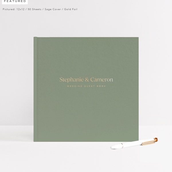 Wedding Guest Book With Line Pages Etsy