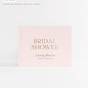 Bridal Shower Guest Book | Blush Album Gold Foil | Future Wife To Be | Bachelorette Photo Booth Album | Wedding Shower | Design: Chic