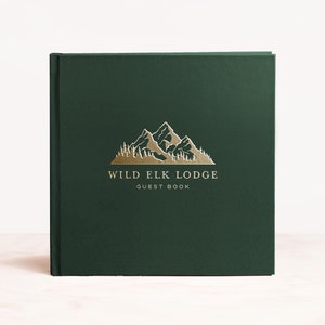 Vacation Rental Guest Book | Hotel Sign In Book | Cabin Colorado, Montana, Utah, Washington | Airbnb, VRBO, Inn | Design: Mountain Modern