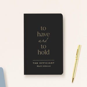 Officiant Book Gift for Officiant Wedding Officiant Speech Book Journal Marriage Reverend Booklet Journal Soft Cover | Design: Urban Chic