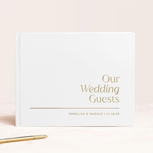 Wedding Guest Book | Neutral Guestbook | Album for Wedding | Wedding Sign In Book | Guestbook Foil | Lined Pages | Design: Modern Grace