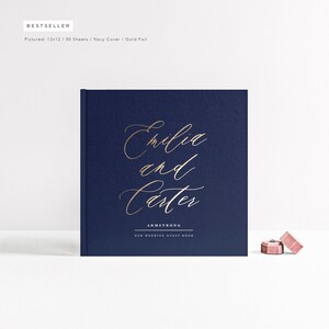 Wedding Guest Book | Personalized Hardcover Guestbook | Wedding Album | Wedding Sign In | Wedding Guest Book Alternative | Design: Fine Art