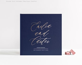 Wedding Guest Book | Personalized Hardcover Guestbook | Wedding Album | Wedding Sign In | Wedding Guest Book Alternative | Design: Fine Art