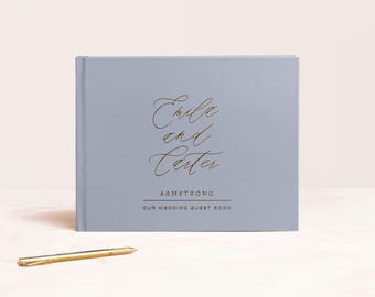 Wedding Guest Book | Hardcover Guestbook with Gold Foil | Wedding Sign In Book | Instant Photos Wedding | Photo Album | Design: Fine Art