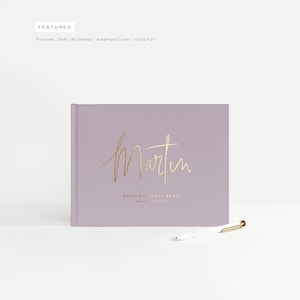 Wedding Guest Book | Gold Foil Guestbook | Album for Wedding | Wedding Sign In Book | Guestbook Foil | Lined Pages | Design: Modern Type