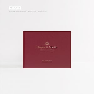 Wedding Guest Book | Gold Foil Guestbook | Album for Wedding | Wedding Sign In Book | Guestbook Foil | Lined Pages | Design: Sedona