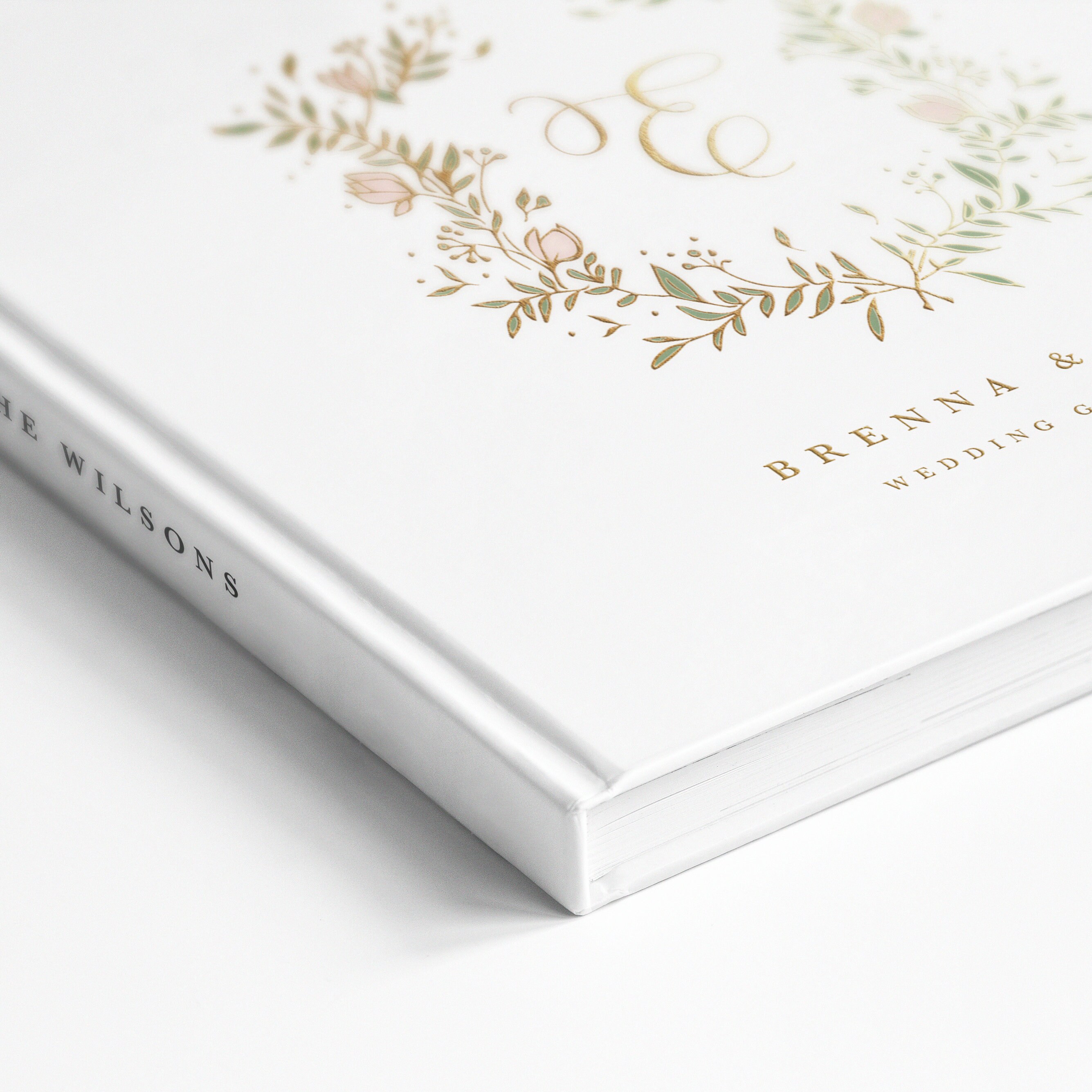 Wedding Guest Book White Guest Book Hardcover Guestbook Etsy