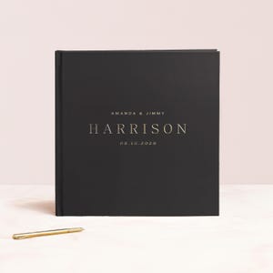 Wedding Guest Book Neutral Guestbook Album for Wedding Sign In Book Guestbook Gold Rosegold Silver Foil Minimalist | Design: Chic Simplicity