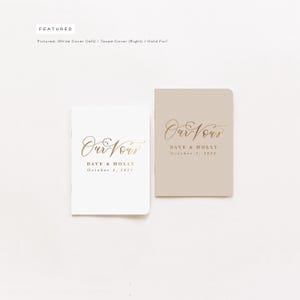 Wedding Vow Books | Set of 2 | Personalized Rose Gold Foil | Our Vows | His Vows | Her Vows | Marriage Vow Booklets | Design: Lovely