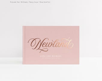 Libro de visitas para bodas / Ideas para bodas formales / Ideas para despedidas de soltera / Álbum de firmas para bodas / Libro de fotos instantáneo / Diseño: Elegancia clásica