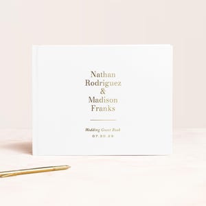 Wedding Guest Book | Neutral Guestbook | Album for Wedding | Wedding Sign In Book | Guestbook Foil | Design: Serene Simplicity