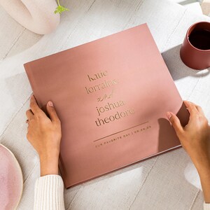 Wedding Guest Book Neutral Guestbook Album for Wedding Sign In Book Guestbook Gold Rosegold Silver Foil Minimalist | Design: Urban Chic