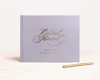 Bridal Shower Guest Book | Blush Album Gold Foil | Future Wife To Be |  Bachelorette Photo Booth | Wedding Shower | Design: Bridal Shower